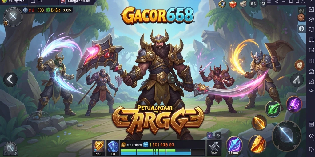 Menampilkan aksi seru dalam gameplay ARPG GACOR668.