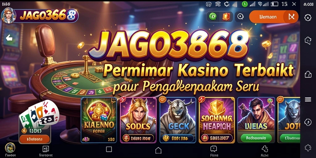 Tangkapan layar JAGO368 menunjukkan pengalaman bermain kasino yang mendebarkan.
