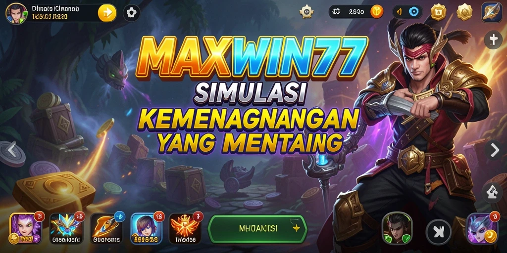 Tampilan gameplay seru dan menantang di MAXWIN77.