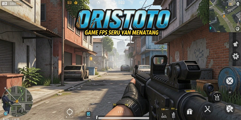 Screenshot gameplay <strong>ORISTOTO</strong> menampilkan aksi tembak-menembak yang mendebarkan.