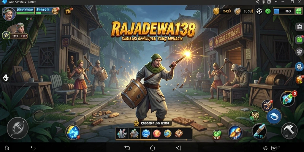 Tampilan gameplay menarik dari RAJADEWA138 yang menunjukkan simulasi kehidupan.