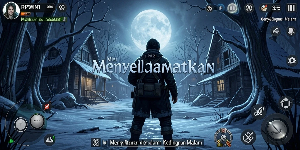 Screenshot fitur gameplay menakutkan dengan suasana kegelapan mendalam.