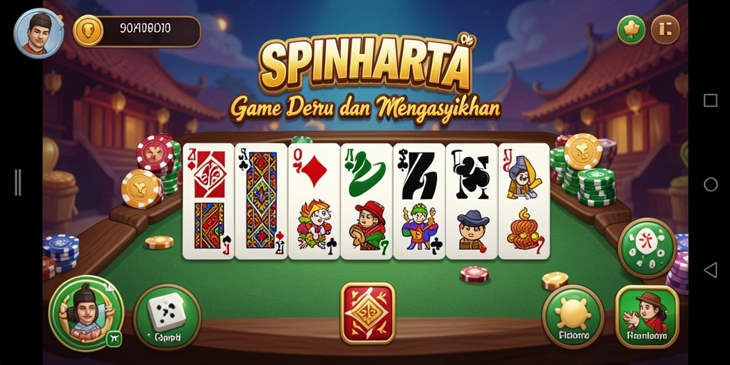 Gameplay seru dari SPINHARTA saat bermain Domino.