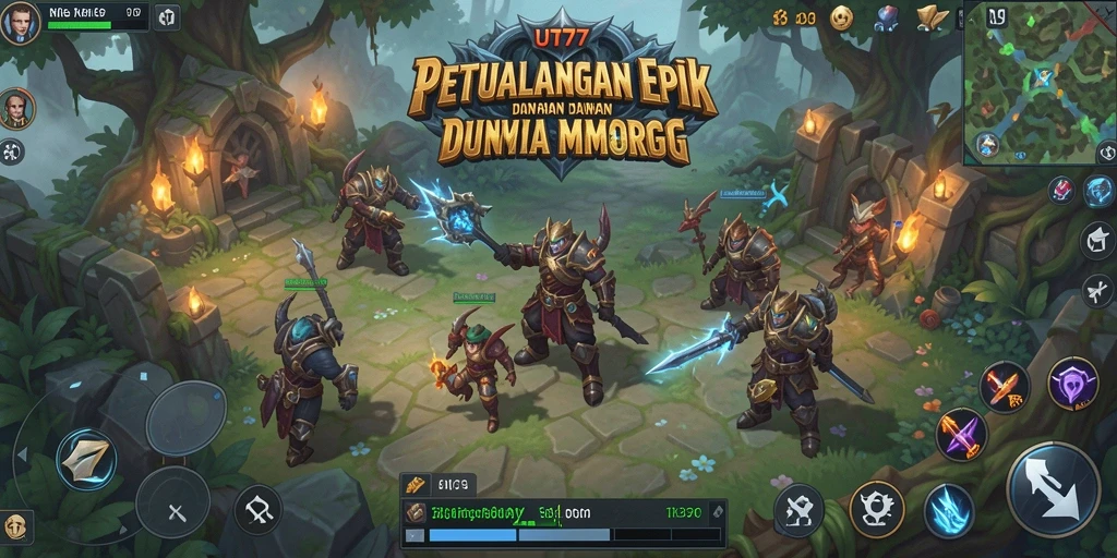 Tampilan mendebarkan dari gameplay UT77 di dunia MMORPG.