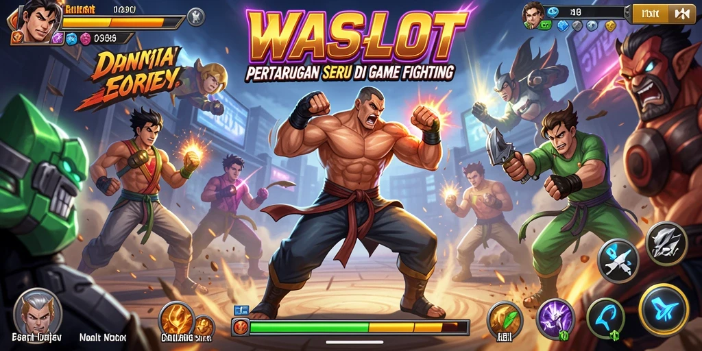 Screenshot gameplay WASLOT menunjukkan aksi pertarungan yang mendebarkan.
