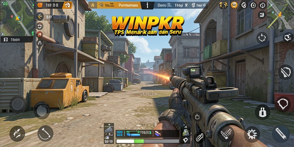 Screenshot gameplay <strong>WINPKR</strong> yang menampilkan aksi mendebarkan di medan perang.